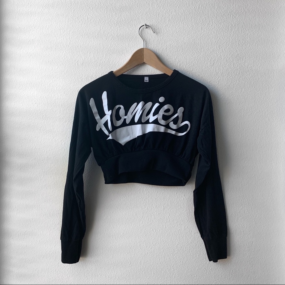 Long sleeve crop top